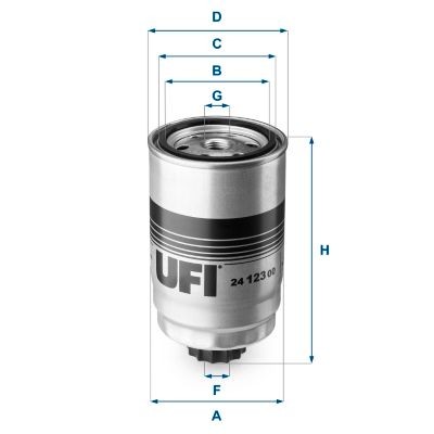 Filtro GPL 24.123.00 UFI Cartuccia filtro