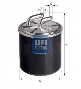 Mitsubishi LANCER Inline fuel filter 9351606 UFI 24.126.00 online buy