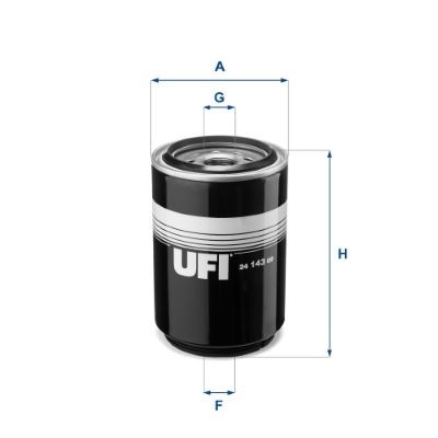 UFI Filtereinsatz Höhe: 157mm Kraftstofffilter 24.143.00 kaufen