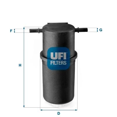 UFI Filter Insert Height: 221mm Inline fuel filter 24.144.00 buy