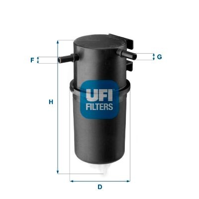 UFI 24.145.00 Fuel filter 2H0 127 401A