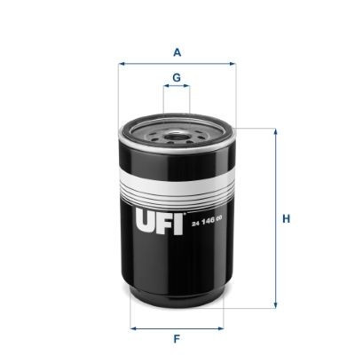 UFI Filtereinsatz Höhe: 160mm Kraftstofffilter 24.146.00 kaufen
