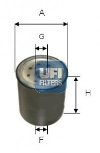 UFI Filtereinsatz Höhe: 130mm Kraftstofffilter 24.158.00 kaufen