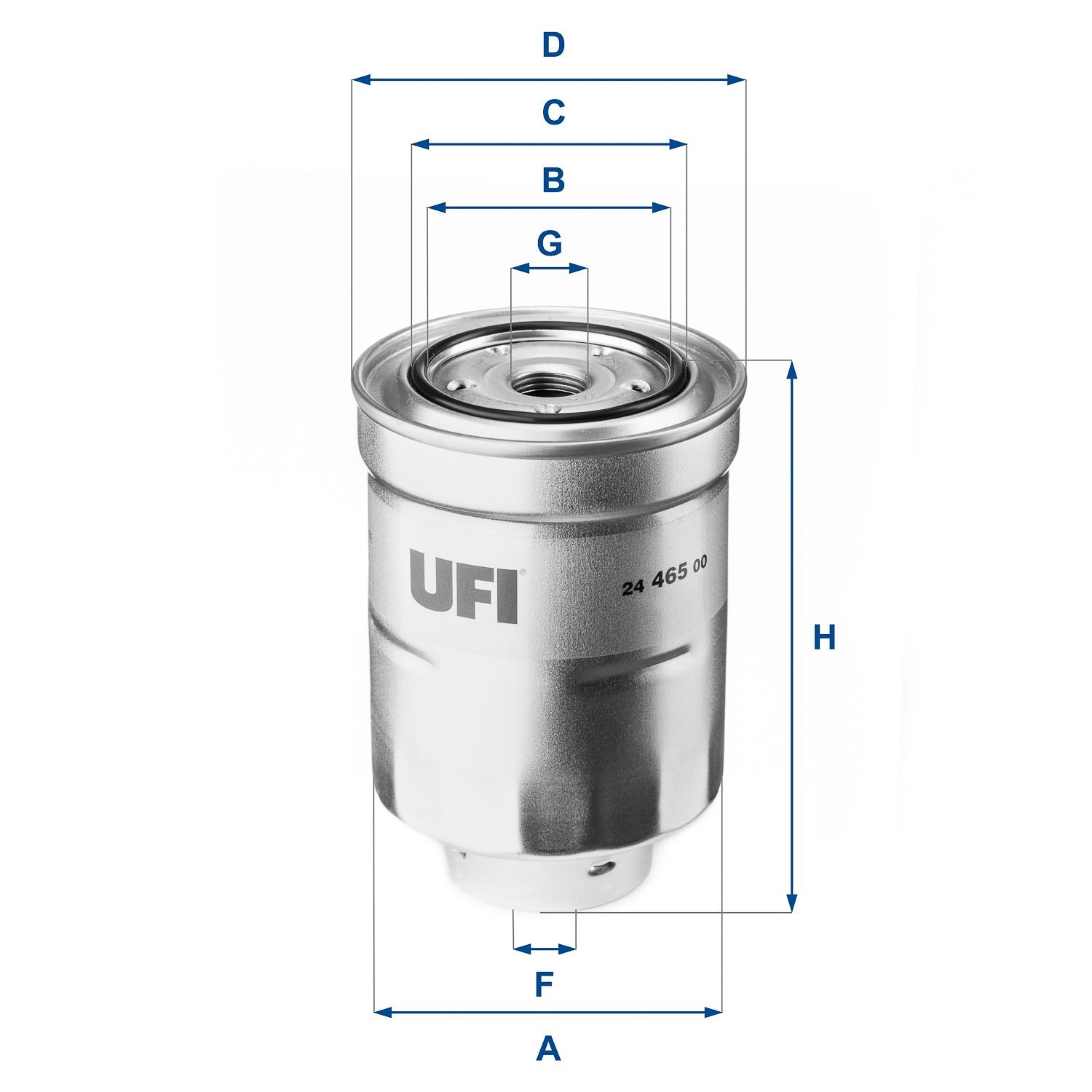 UFI Filter Insert Height: 130,5mm Inline fuel filter 24.465.00 buy