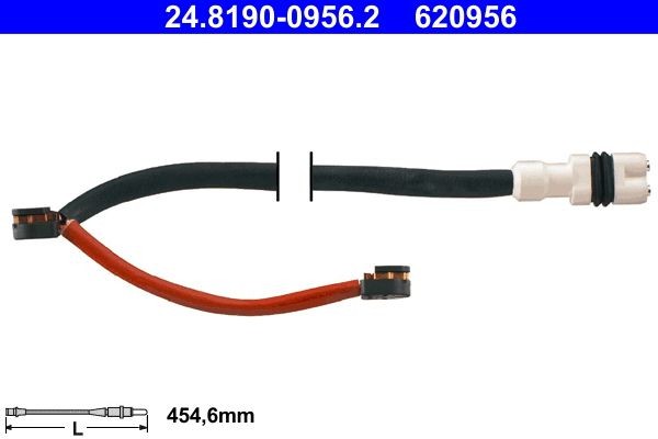 620956 ATE Length: 454,6mm Warning contact, brake pad wear 24.8190-0956.2 buy