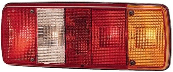 E4 23215 HELLA Left, P21W, R10W, black, 12, 24V, Dual bulbs fitted in tail-light field Housing Colour: black Tail light 2VD 003 567-377 buy