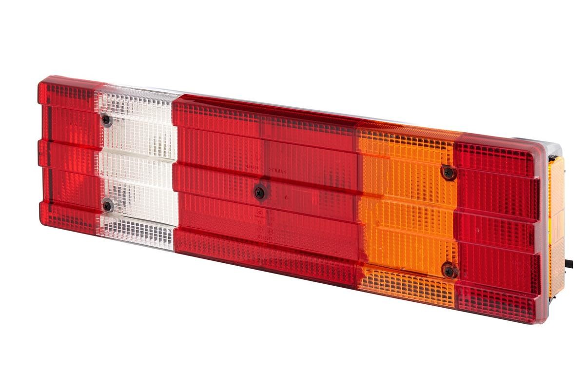 E1 31432 HELLA rechts, P21W, R10W, 24V, Rot, weiß, mit Glühlampen, mit Lampenträger Lichtscheibenfarbe: Rot, weiß Rückleuchte 2VD 007 500-221 kaufen