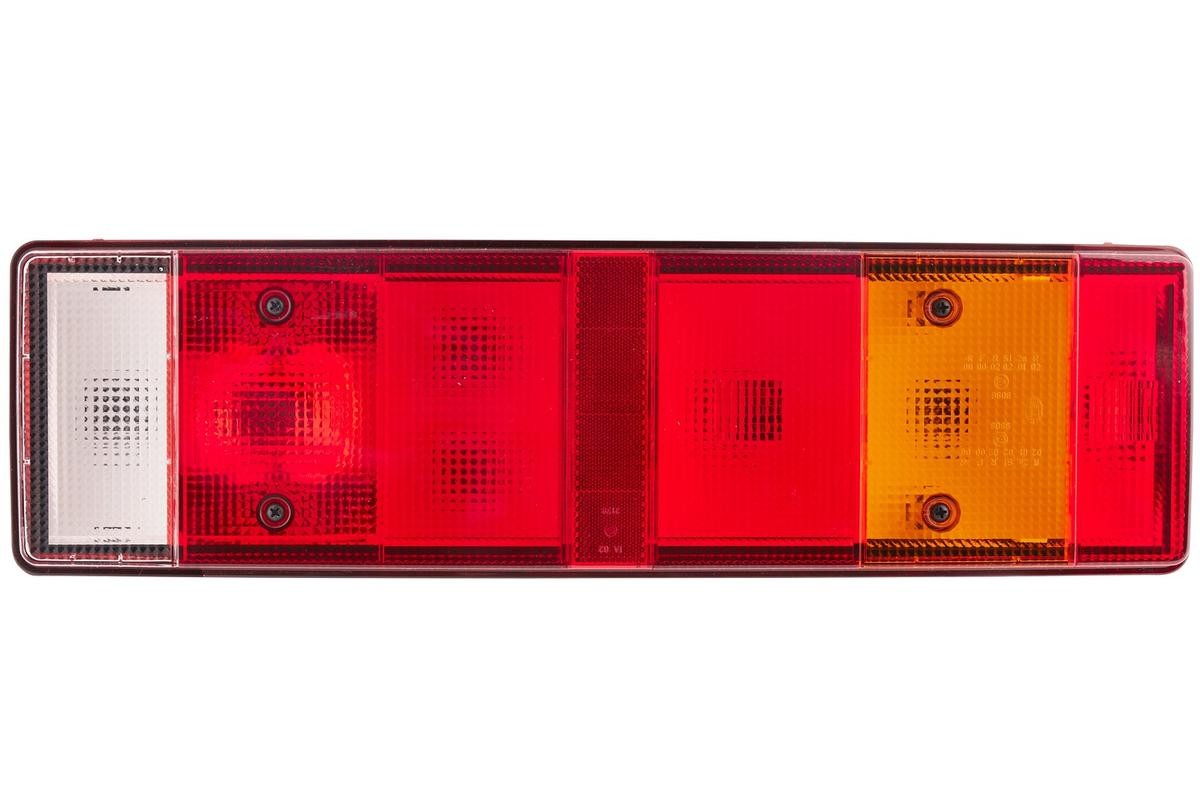 2VP008204-061 Rear tail light E4 9808 HELLA Left, Right, P21W, R5W, black, 12, 24V, without bulbs, with bulb holder