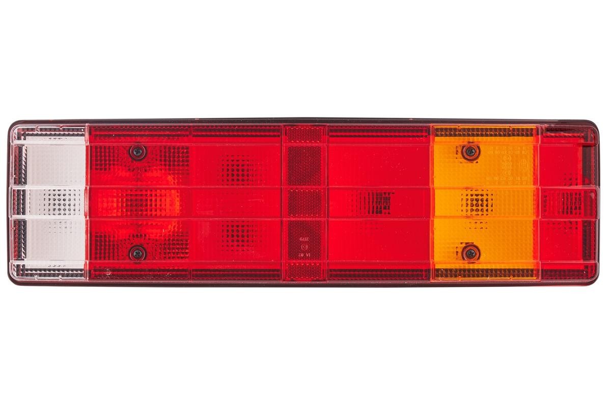 2VP008204-081 Rear tail light E4 9809 HELLA Right, P21W, R5W, black, 12, 24V, without bulbs, with bulb holder