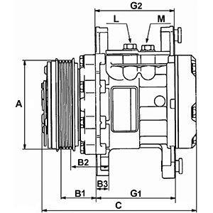 HC-Cargo F032241091 Air conditioner compressor 12V, PAG 46, R 134a