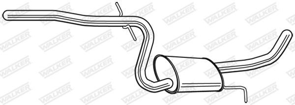 WALKER 24167 Rear exhaust silencer Length: 1610mm, without mounting parts