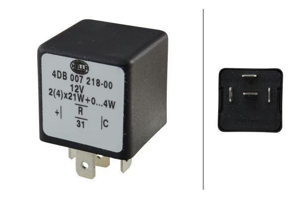 4DB007218-001 Indicator relay 040047 HELLA 12V, Electronic, 2(4)x21W+5 E, 2(4)x21W+5 EW
