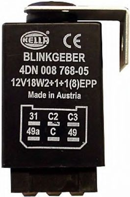 HELLA 12V, Electronic, 2+1+1(8)x18W, with holder Flasher unit 4DN 008 768-051 buy
