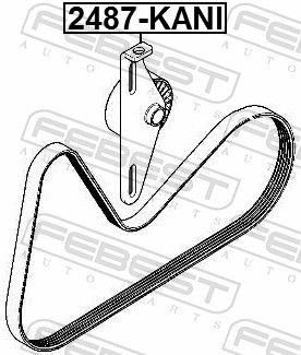 2487KANI Tensioner pulley, v-ribbed belt FEBEST 2487-KANI review and test