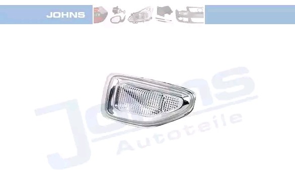 JOHNS 25 22 21-1 Side indicator white, Left Front, lateral installation, without bulb holder