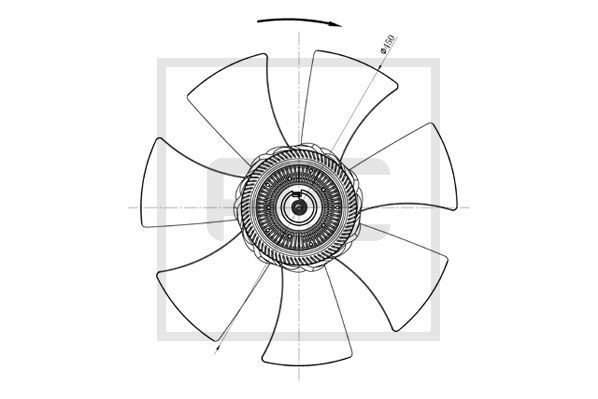 PETERS ENNEPETAL 250.157-00A Fan Wheel, engine cooling 450 mm