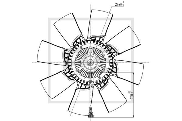 PETERS ENNEPETAL 680 mm Fan Wheel, engine cooling 250.159-00A buy