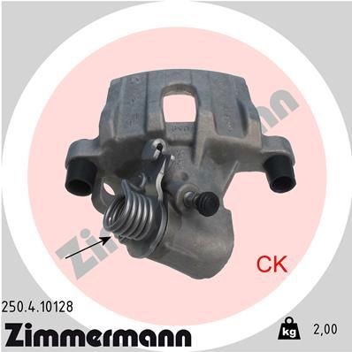 ZIMMERMANN Aluminium, Rear Axle Right, without holder Caliper 250.4.10128 buy