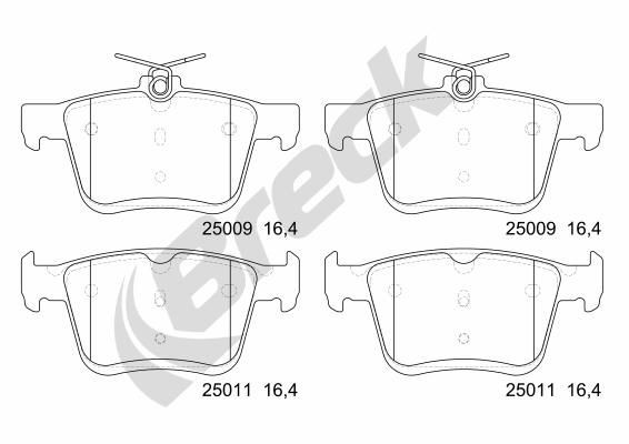 BRECK 25009 00 704 00 Brake pad set VW experience and price