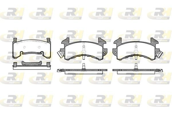 PSX251500 ROADHOUSE Front Axle, incl. wear warning contact, with spring Height 1: 72,9mm, Height 2: 66,1mm, Thickness 1: 15mm, Thickness 2: 13,5mm Brake pads 2515.00 buy