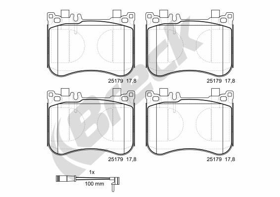 BRECK 25179 00 552 00 Brake pad set MERCEDES-BENZ experience and price