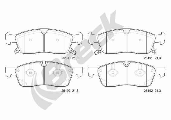 BRECK 25190 00 551 00 Brake pad set JEEP experience and price