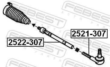 FEBEST Outer tie rod 2521-307