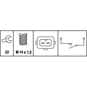 Medida de rosca M12x1,5 piloto de marcha atr/ás HELLA 6ZF 008 621-141 Interruptor atornillado