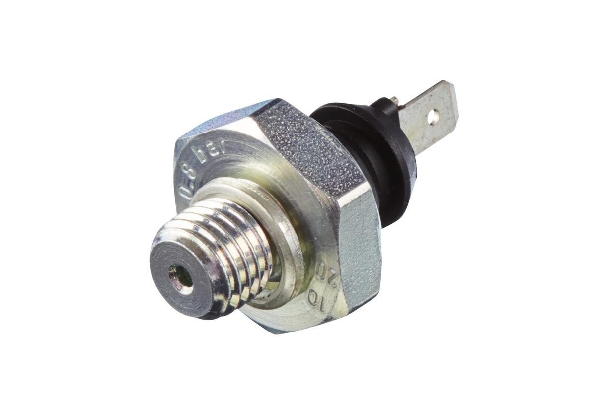 HELLA M12x1,5, 0,6 - 0,8 bar, Normally Closed Contact Voltage: 12V, Number of pins: 1-pin connector Oil Pressure Switch 6ZL 003 259-131 buy