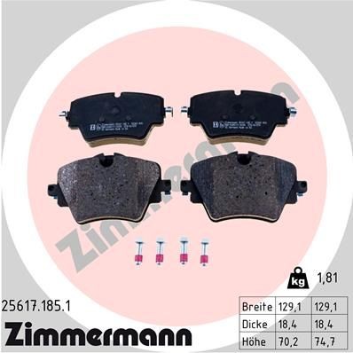 ZIMMERMANN Brake pad set, disc brake 25617 buy online