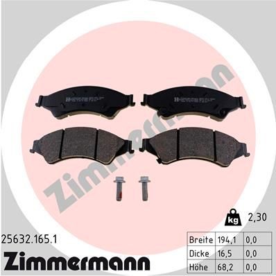 ZIMMERMANN Brake pad kit 25632.165.1