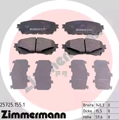 257251551 Disc brake pads ZIMMERMANN 25725.155.1 review and test