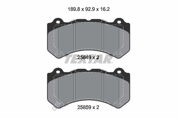Nissan GT-R Tuning parts - Brake pad set TEXTAR 2584901