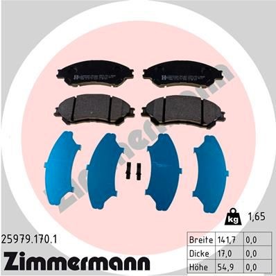 ZIMMERMANN 25979.170.1 Brake pad set SUZUKI experience and price
