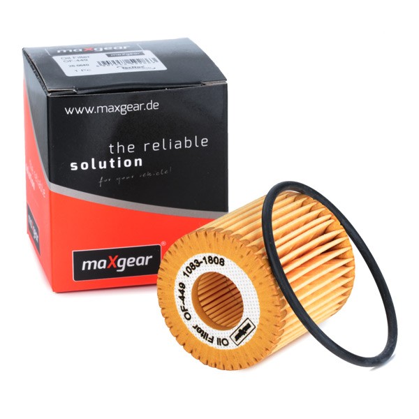 OF-449 MAXGEAR with gaskets/seals, Filter Insert Inner Diameter: 22mm, Inner Diameter 2: 22mm, Ø: 52mm, Height: 55mm Oil filters 26-0640 buy