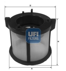 UFI 26.089.00 Fuel filter A 0000924105