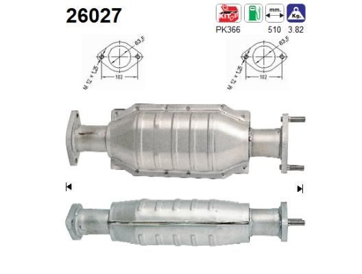 AS 26027 VOLVO Manifold catalytic converter in original quality