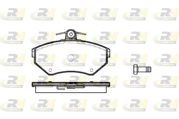 ROADHOUSE 2631.00 Brake pad set Front Axle, with bolts/screws, with adhesive film, with accessories, with spring