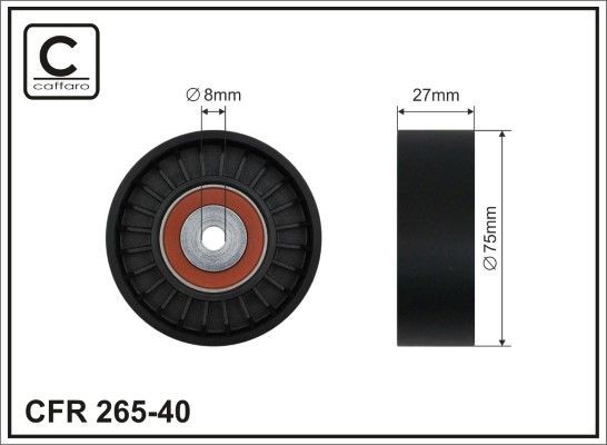 Opel MERIVA Belt tensioner pulley 9403685 CAFFARO 265-40 online buy