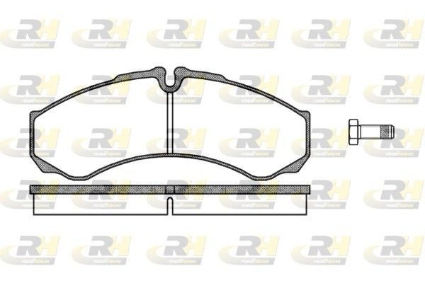 ROADHOUSE 2651.10 Brake pad set Front Axle, prepared for wear indicator, with bolts/screws, with accessories