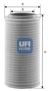UFI 594, 594,0mm, 299mm Height: 594, 594,0mm Engine air filter 27.558.00 buy