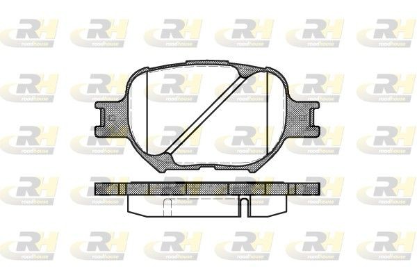 ROADHOUSE 2742.00 Brake pad set Front Axle, with adhesive film, with accessories