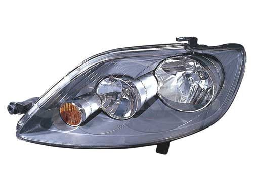 ALKAR 2751128 Headlight Left, P21W, W5W, H7/H7, grey, with electric motor