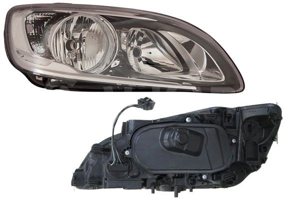 ALKAR 2752726 Headlight Right, LED, PWY24W, H9, H7, black, with electric motor, with attachment material, Housing with black interior