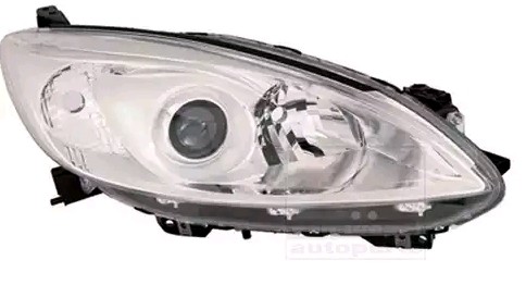 2763962 VAN WEZEL Headlight MAZDA Right, H11/HB3, Crystal clear, for right-hand traffic, with motor for headlamp levelling, PGJ19-2