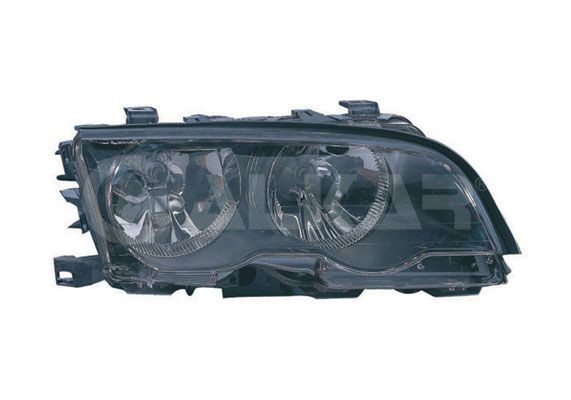 2772849 ALKAR Headlight BMW Right, W5W, H7/H7, with electric motor, Housing with black interior