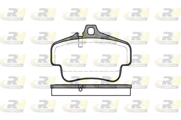 ROADHOUSE 2773.00 Brake pad set Front Axle, prepared for wear indicator, with adhesive film, with accessories