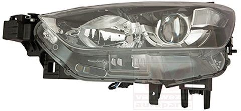 VAN WEZEL 2791961 Headlight Left, H11, H15, with daytime running light, for right-hand traffic, without motor for headlamp levelling, PGJ23t-1, PGJ19-2