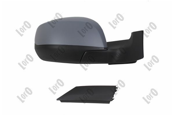 2802M04 ABAKUS Side mirror SUZUKI Right, grey, primed, Control: cable pull, Convex, for left-hand drive vehicles