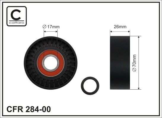 OEM-quality CAFFARO 284-00 Belt tensioner pulley